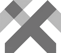 Минималистичный абстрактный логотип компании Баобад Мама в серых тонах на белом фоне
