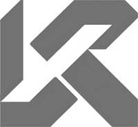 Минималистичный абстрактный логотип компании Баобад Мама в серых тонах на белом фоне